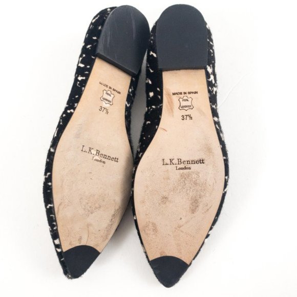 L.K. Bennett 7 Calfhair Leather Print Ballet Flats - Picture 7 of 11